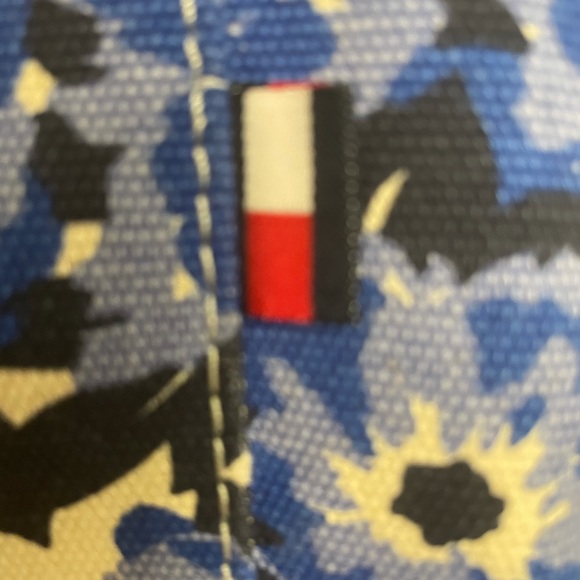 Tommy Hilfiger Blue and White Floral Canvas Bag EUC - Picture 6 of 12